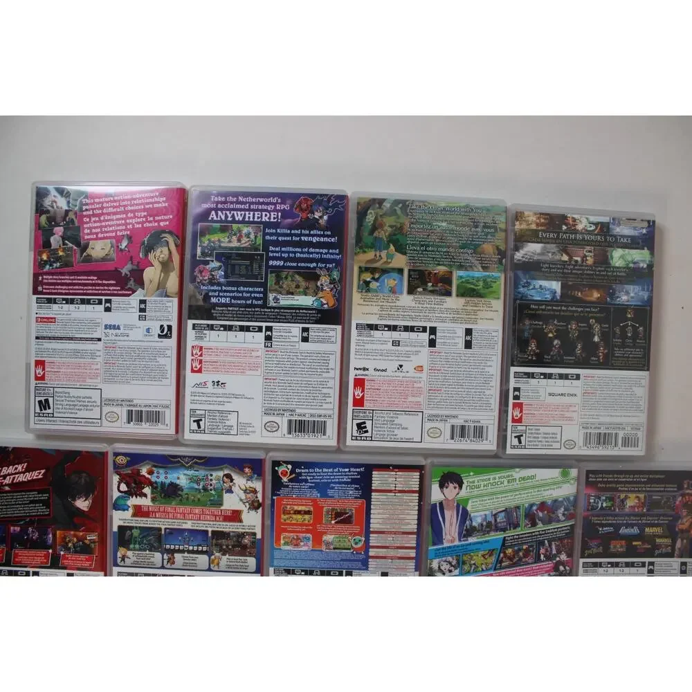 Lot of 13 Nintendo Switch Empty Game Cases Only No Games JRPG's Japanese action